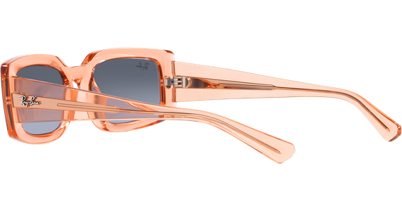 Ray-Ban Kiliane RB4395 66868F, Orange Transparent Blau, MEDIUM - Ansicht 5