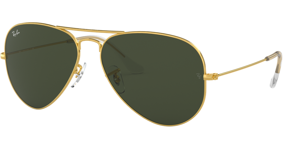 Ray-Ban Sonnenbrille Unisex Ray-Ban Aviator Classic RB3025 Glänzend Gold / Grün 001 62 - LARGE Ansicht 1