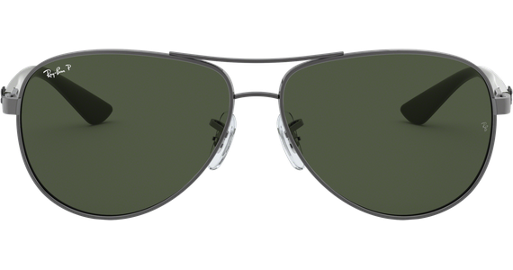 Ray-Ban RB8313 Carbonfaser Glänzend Gunmetall / Grün Polarisiert 004/N5 61 - Ansicht 2