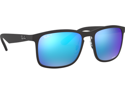 Ray-Ban Sonnenbrille Herren Ray-Ban RB4264 Matt Schwarz / Blau Chromance Polarisiert 601SA1 54 Ansicht 5