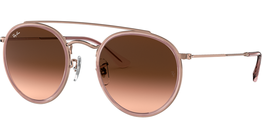 Ray-Ban Sonnenbrille Unisex Ray-Ban RB3647N Round Double Bridge Glänzend Kupfer / Verlauf Braun 9069A5 51 Ansicht 1