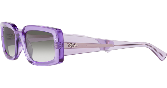 Ray-Ban Kiliane RB4395 66858E, Violett transparent Grün, MEDIUM - Ansicht 3