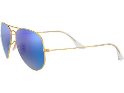 Ray-Ban Sonnenbrille Unisex Ray-Ban Aviator Flash Lenses RB3025 112/17, Gold/Blau Verspiegelt 55 - SMALL Ansicht 2