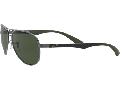 Ray-Ban Sonnenbrille Herren Ray-Ban RB8313 Carbonfaser Glänzend Gunmetall / Grün Polarisiert 004/N5 61 Ansicht 5