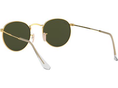 Ray-Ban Sonnenbrille Herren Ray-Ban RB3447 Round Metal Glänzend Gold / Grün 001 53 Ansicht 5