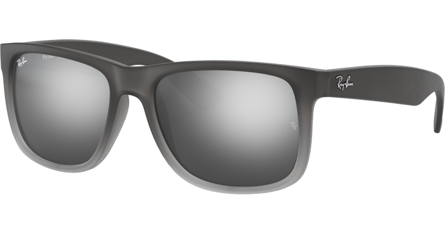 Ray-Ban Sonnenbrille Herren Ray-Ban RB4165 Justin Classic Matt Grau / Silber Verspiegelt 852/88 54 Ansicht 1