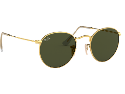 Ray-Ban Sonnenbrille Herren Ray-Ban Round Metal RB3447 Glänzend Gold / Grün 001 50 Ansicht 5