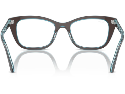 Ray-Ban Brille Damen Ray-Ban 0RX5433 8366, Glänzendes Braun auf Transparent Blau - MEDIUM Ansicht 5