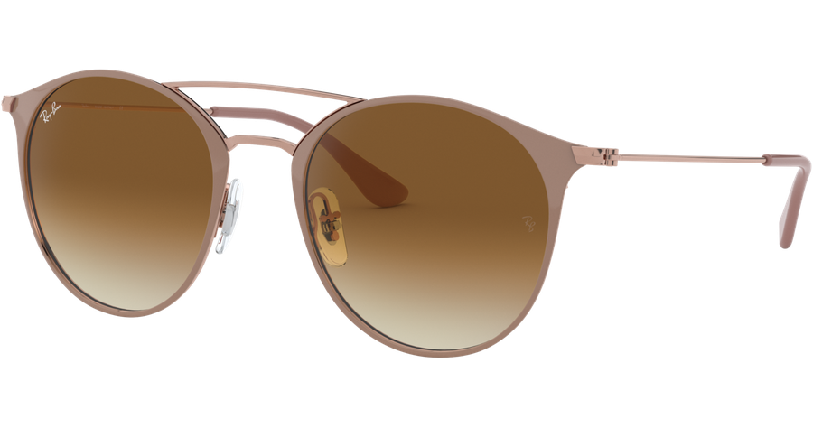 Ray-Ban Sonnenbrille Unisex Ray-Ban RB3546 907151 Glänzendes Beige auf Kupfer/Hellbraun Ansicht 1