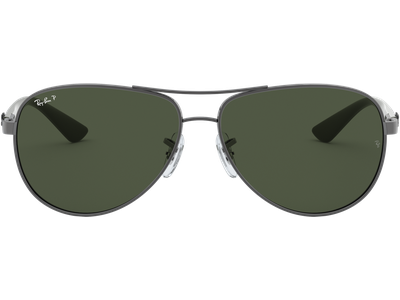 Ray-Ban Sonnenbrille Herren Ray-Ban RB8313 Carbonfaser Glänzend Gunmetall / Grün Polarisiert 004/N5 61 Ansicht 2