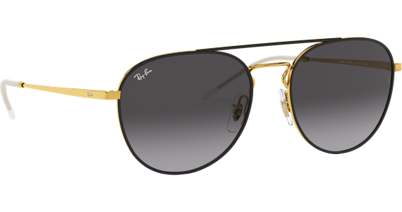 Ray-Ban RB3589 Glänzend Schwarz / Verlauf Grau 90548G 55 - Ansicht 5