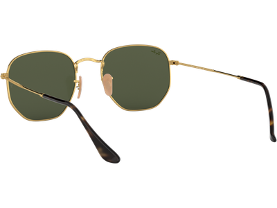 Ray-Ban Sonnenbrille Unisex Ray-Ban RB3548N Hexagonal Flat Lenses Glänzend Gold / Grün 001 51 Ansicht 5