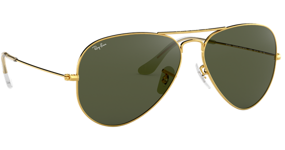 Ray-Ban Aviator Classic RB3025 L0205 Glänzend Gold / Grün 58 - MEDIUM - Ansicht 5