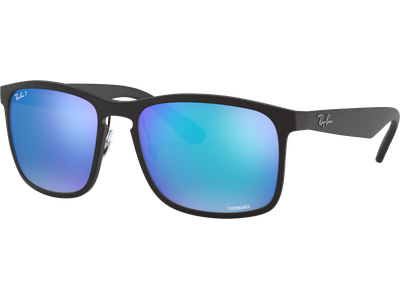 Ray-Ban Sonnenbrille Herren Ray-Ban RB4264 Matt Schwarz / Blau Chromance Polarisiert 601SA1 54 Ansicht 3