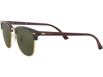 Ray-Ban Sonnenbrille Unisex Ray-Ban Clubmaster SMALL RB3016 Classic Glänzend Tortoise / Grün W0366 49 Ansicht 2