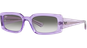 Ray-Ban Kiliane RB4395 66858E, Violett transparent Grün, MEDIUM