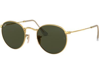 Ray-Ban Sonnenbrille Herren Ray-Ban Round Metal RB3447 Glänzend Gold / Grün 001 50 Ansicht 3