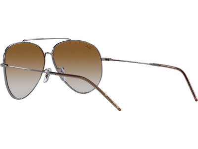 Ray-Ban Sonnenbrille Unisex Ray-Ban Aviator Reverse RBR0101S 004/CB Silber/Braun - MEDIUM Ansicht 4