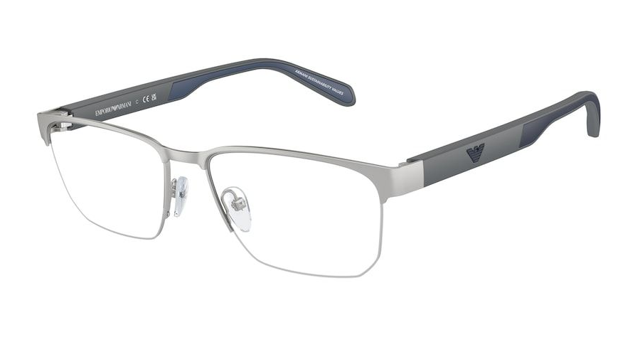 Emporio Armani Brille Herren Emporio Armani 0EA1162 3045, Silber/Grau/Blau Ansicht 1