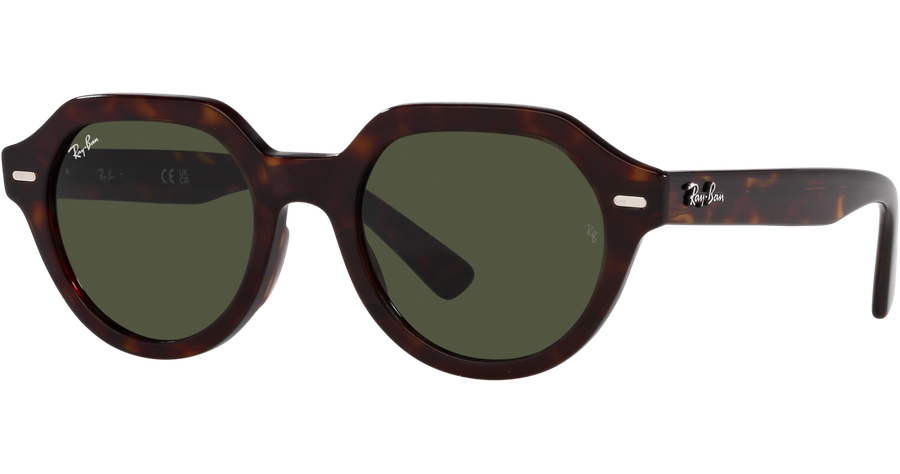 Ray-Ban Sonnenbrille Unisex Ray-Ban Gina RB4399 Glänzendes Havana/Grün 902/31 Ansicht 1