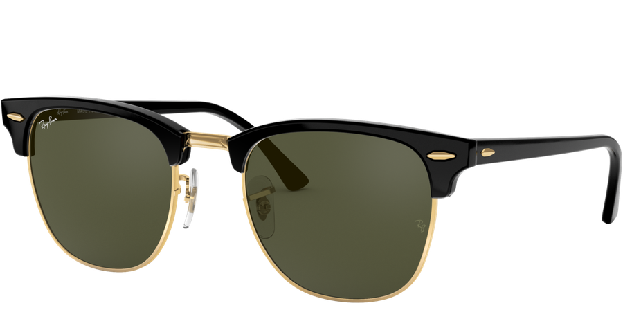 Ray-Ban Sonnenbrille Unisex Ray-Ban RB3016 Clubmaster Classic Glänzend Schwarz / Grün W0365 51 Ansicht 1