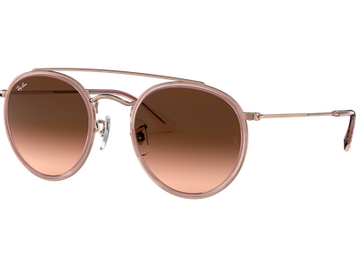 Ray-Ban Sonnenbrille Unisex Ray-Ban RB3647N Round Double Bridge Glänzend Kupfer / Verlauf Braun 9069A5 51 Ansicht 3