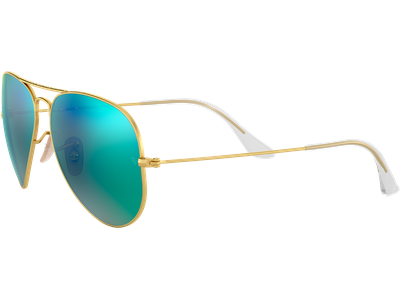 Ray-Ban Sonnenbrille Unisex Ray-Ban Aviator Flash Lenses RB3025 112/19 Gold/grün Verspiegelt 58 - MEDIUM Ansicht 2