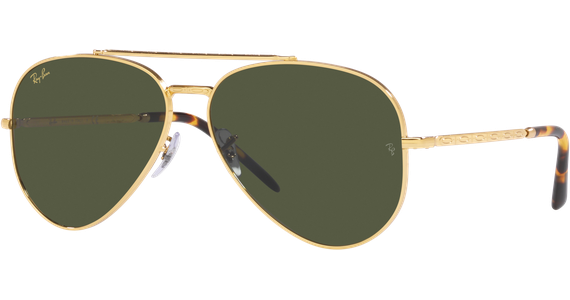 Ray-Ban New Aviator RB3625 919631 Gold/Grün 58 - MEDIUM - Ansicht 2